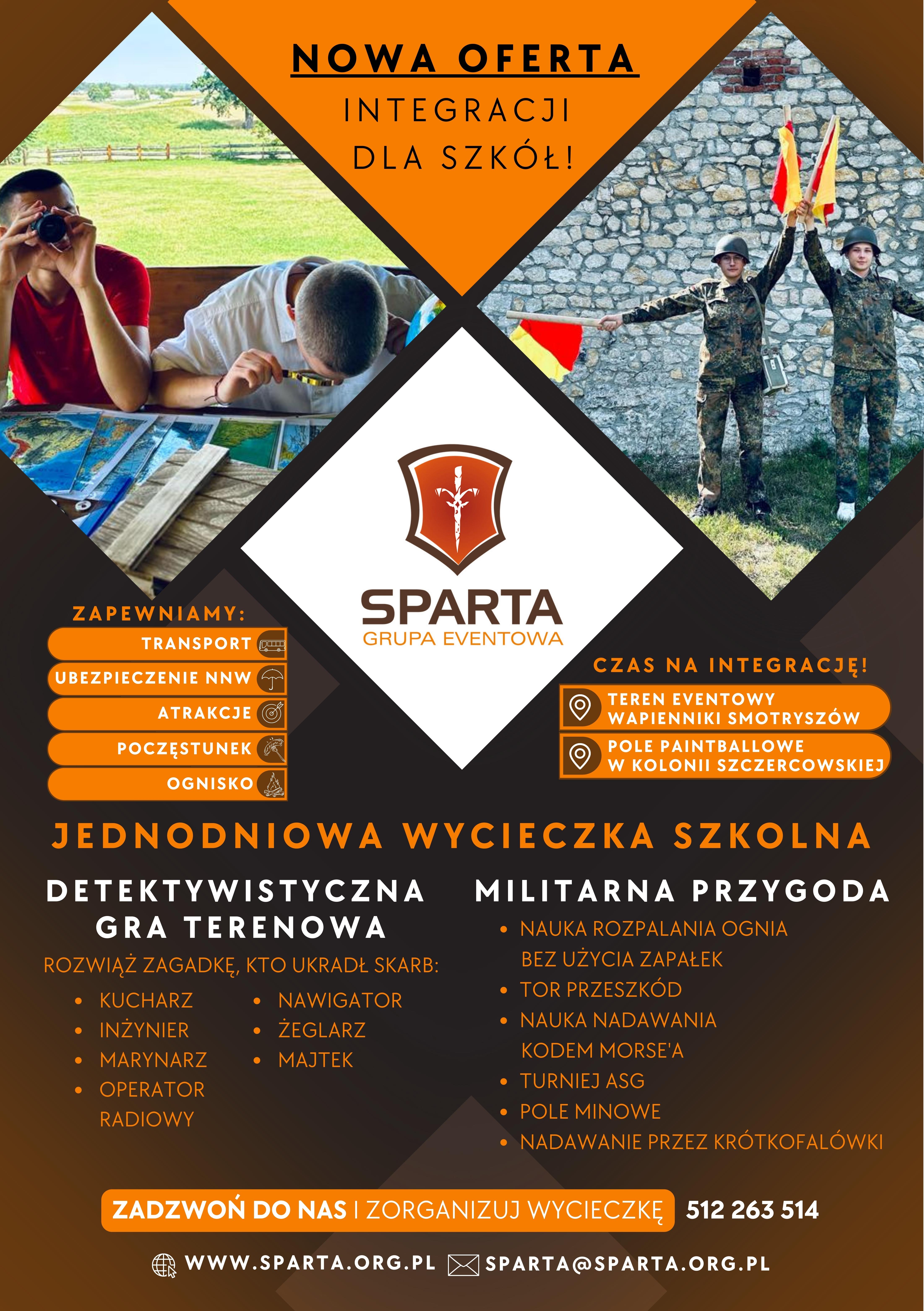 WKŁADKA_KLASY_2023 Sparta - Imprezy integracyjne, Pikniki dla Firm, Paintball, Wieczory kawalerskie, Imprezy integracyjne Częstochowa, Bełchatów, Łódź.