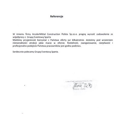Arcerol Mittal Referencje