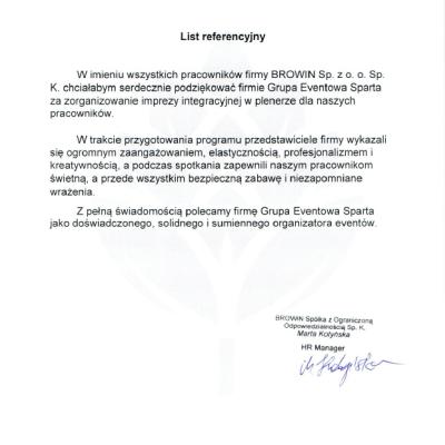Firma Browin Referencje