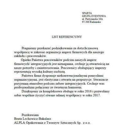Referencje Alpla