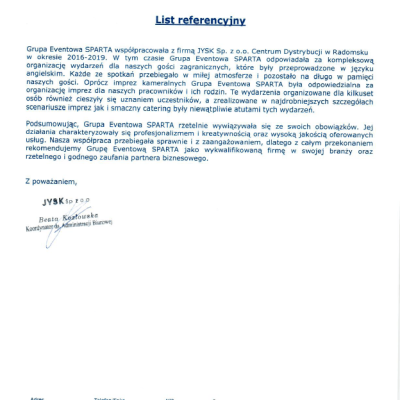 Referencje Jysk