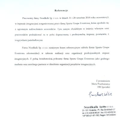 Referencje Nordkalk